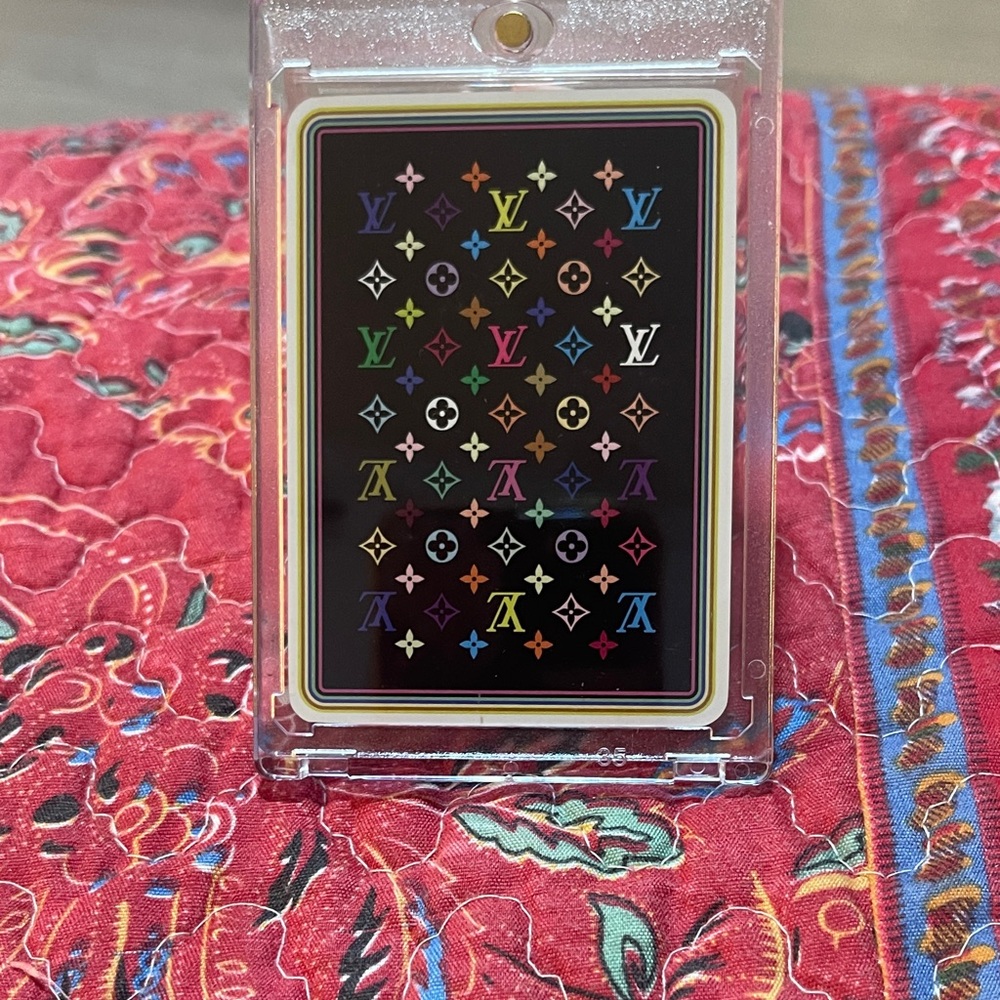 2003 Limited Edition Collectible Louis Vuitton Black Multicolor Logo Card J ♣️